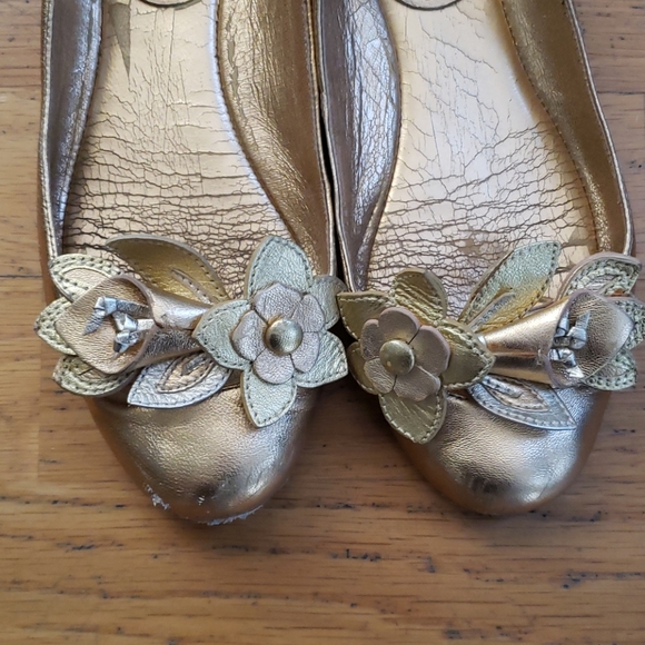 Coach Chrisann Metallic Floral Flats - Picture 7 of 8